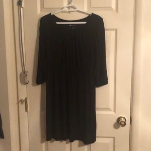 Black open sleeve dress